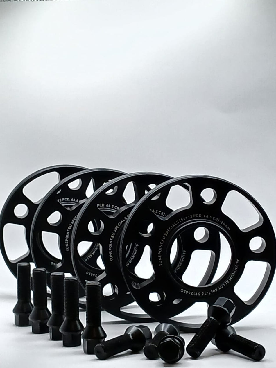 BMW Wheel Spacers 20mm 5x112 66.6 Hubcentric – TunePoint Kit with Bolts