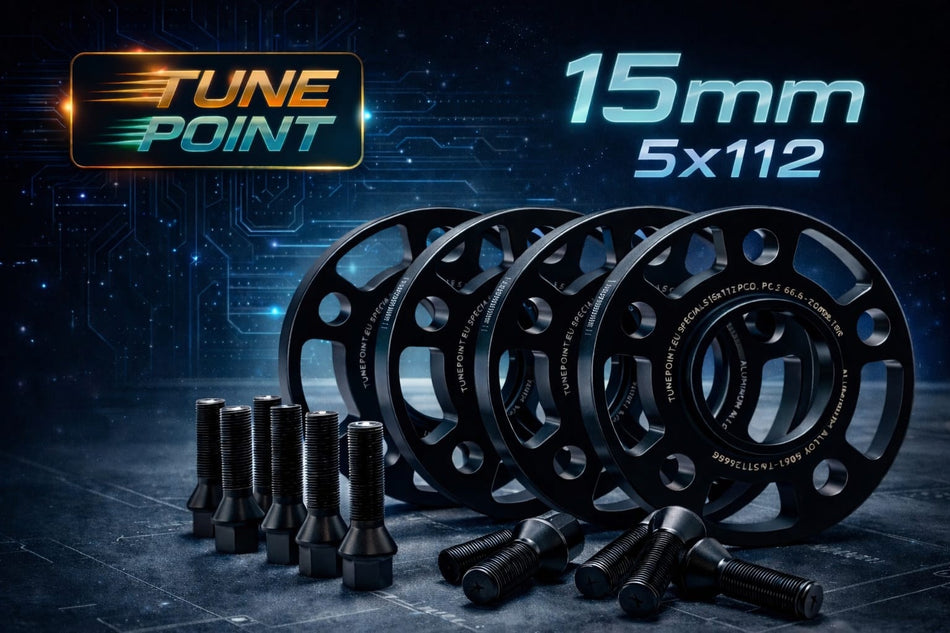 BMW Wheel Spacers 15mm 5x112 66.6 Hubcentric – TunePoint Kit with Bolts