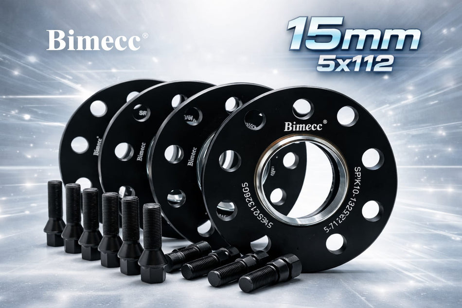 BMW Wheel Spacers 15mm 5x112 66.6 Hubcentric – Bimecc – Kit with Bolts